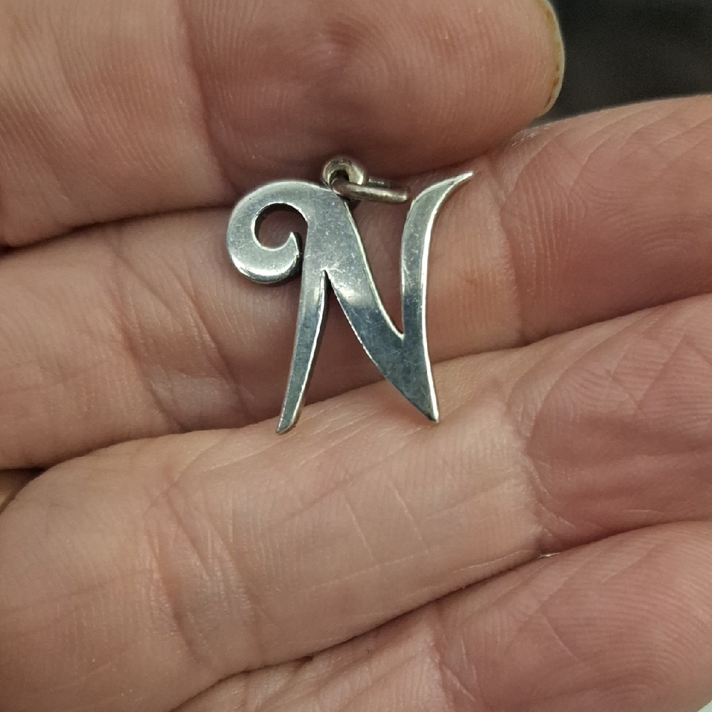 JAMES AVERY Silver Initial 'N' Pendant